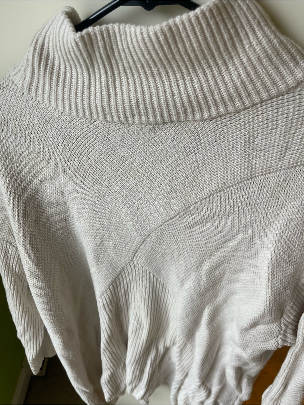 Talbots Ivory Ribbed Funnel-Neck Sweater - Picture 4 of 4